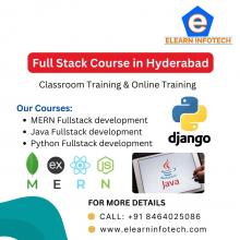 ELearn Infotech offers Full Stack Training in Hyderabad by Industry Experts(MERN Full Stack Course, Java Full Stack Course, and Python Full Stack Course).